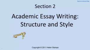 Workbook Academic Essay Writing Structure and Style Screenshot